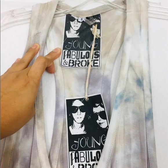 Young Fabulous Broke Hamptons Maxi Tie Die  Dress - Picture 4 of 8